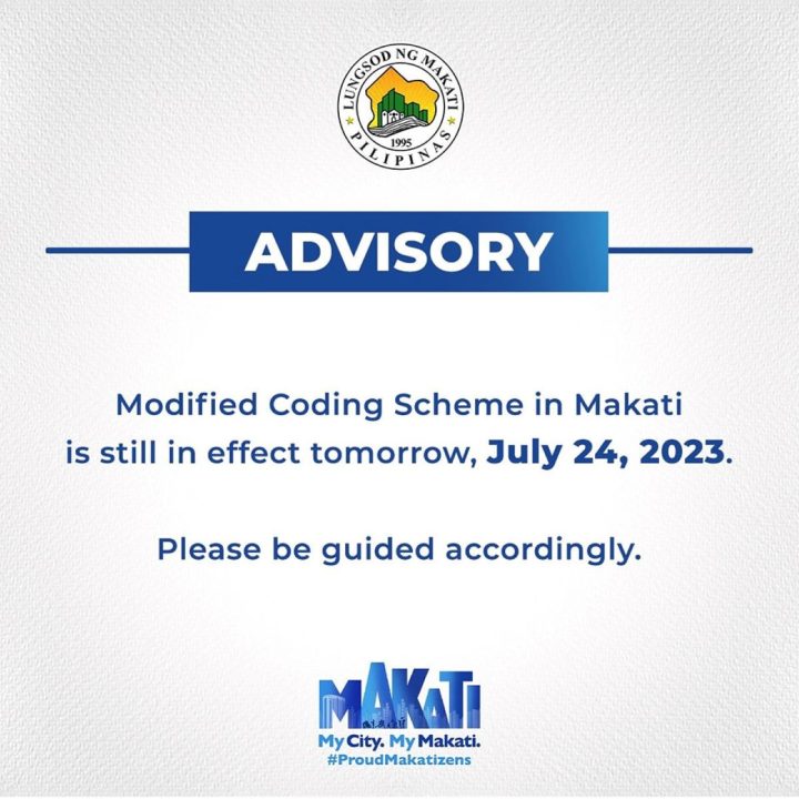 July 24 2023 No Modified Number Coding In Metro Manila Today Except