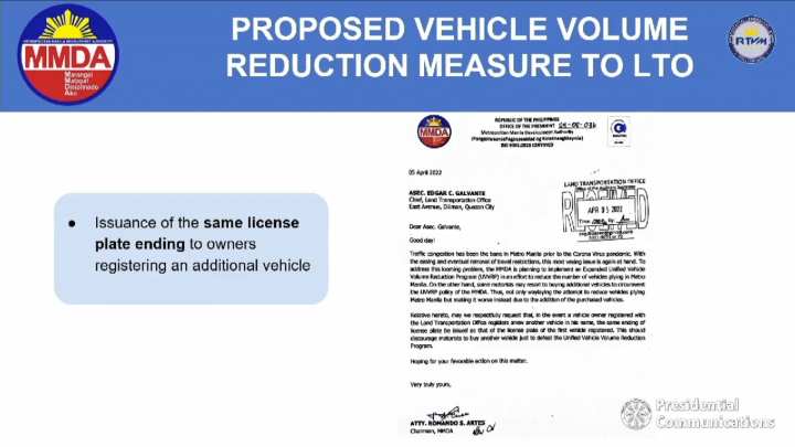 MMDA proposal wants your old and new car to have same plate ending number