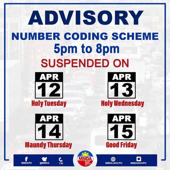 Mmda Coding Suspension Holy Week 2022