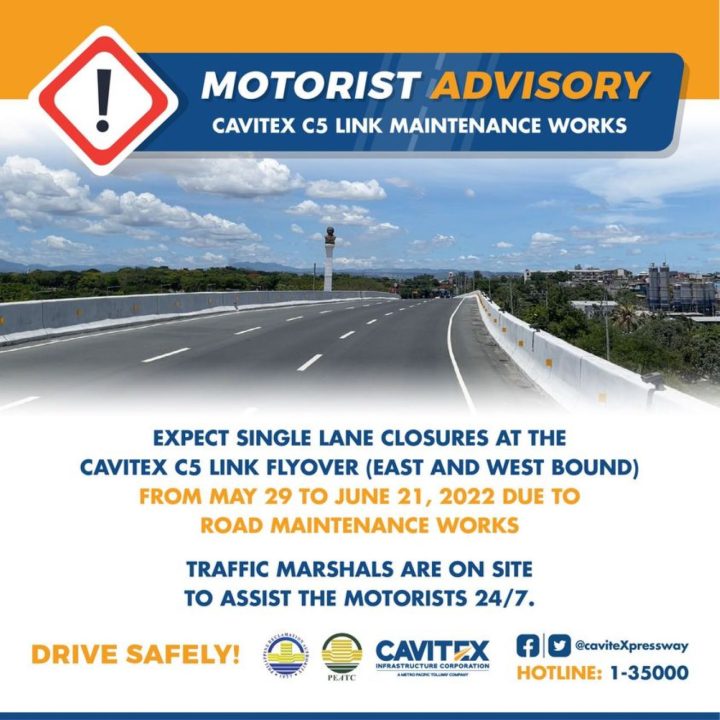 Cavitex Lane Closure May June 2022
