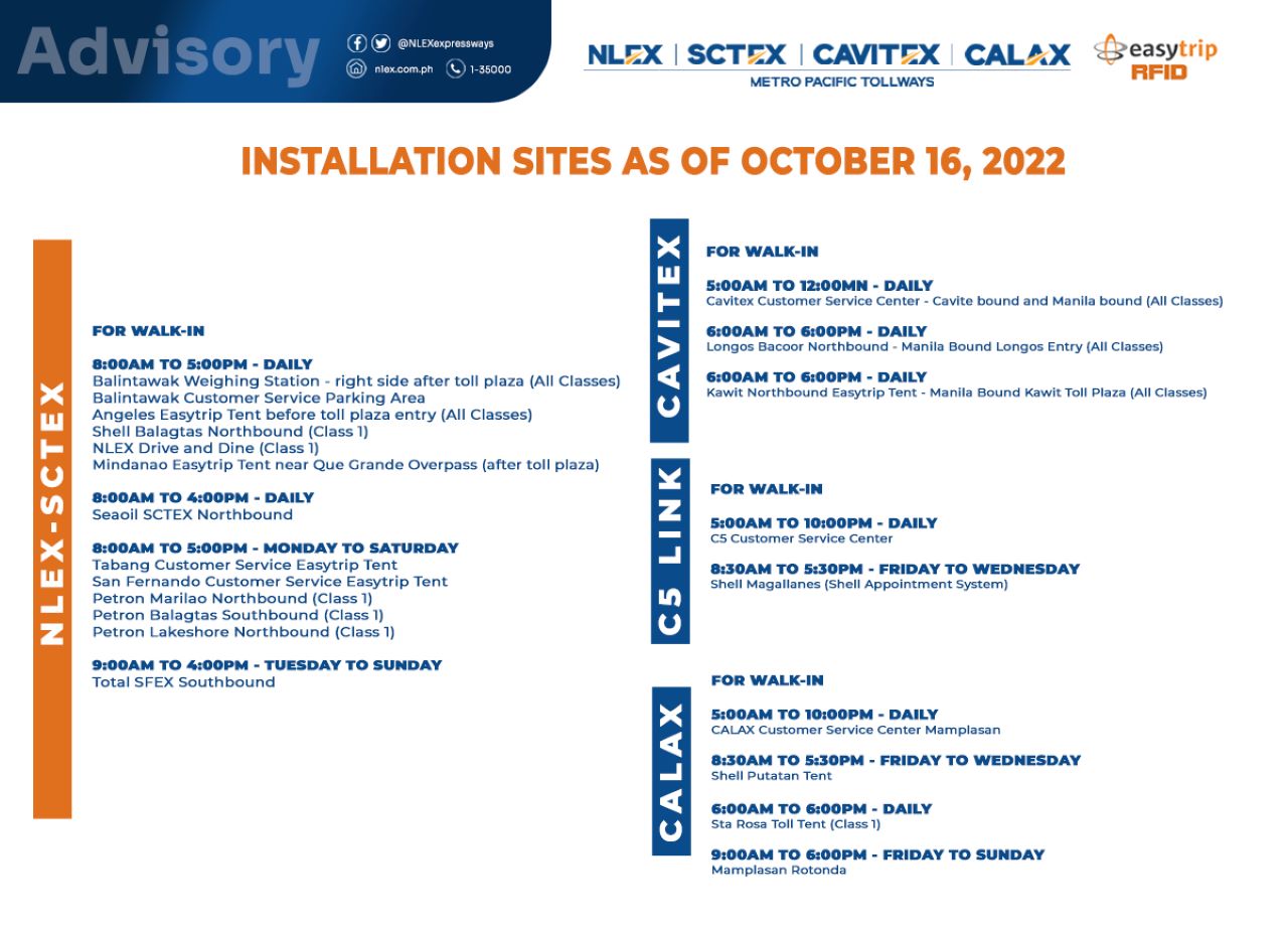 Easytrip Autosweep Rfid Installation Sites 2022 Inline 03 Update Nov 3 2022