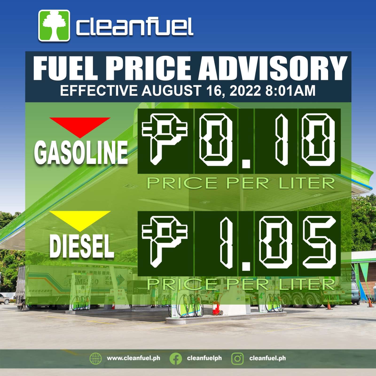 Fuel Price Rollback