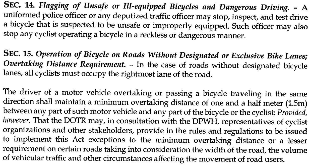 Philippine Bicycle Act 6