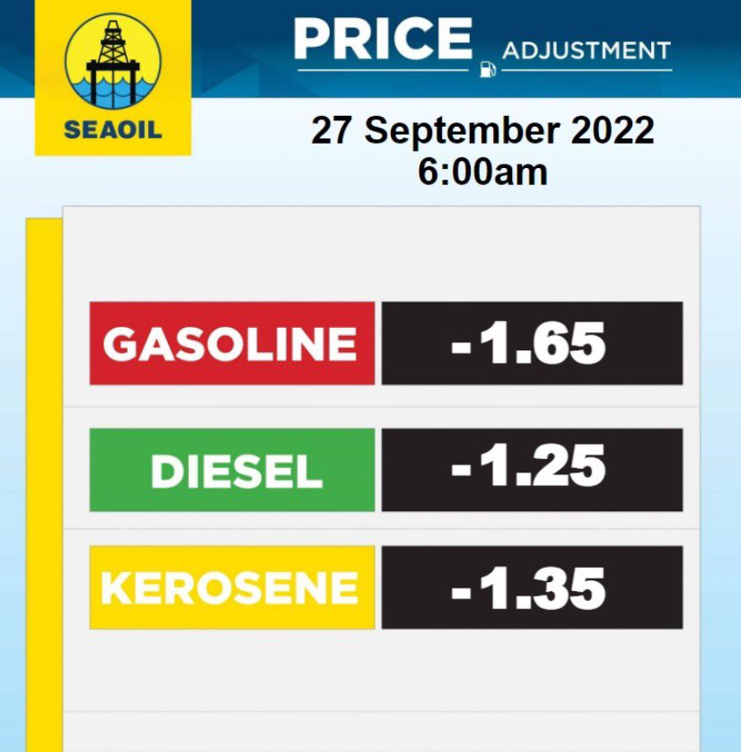 Seaoil Fuel Price Rollback
