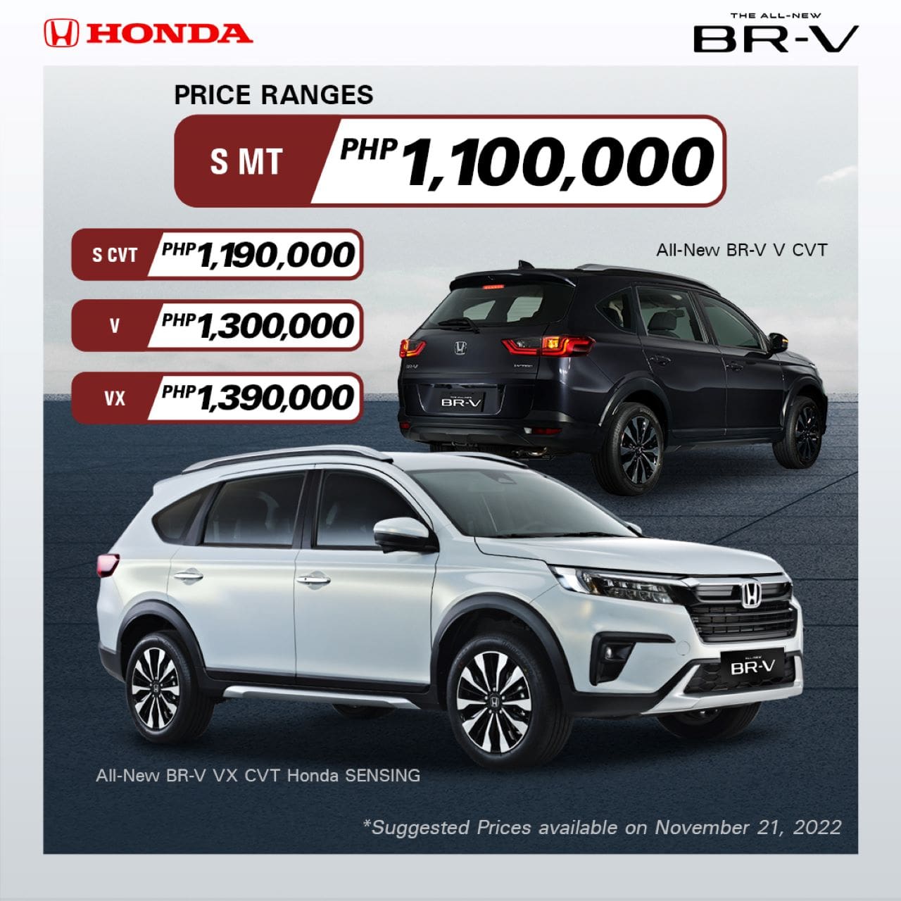 2023 Honda Br-V Ph Price List Inline 01 Min