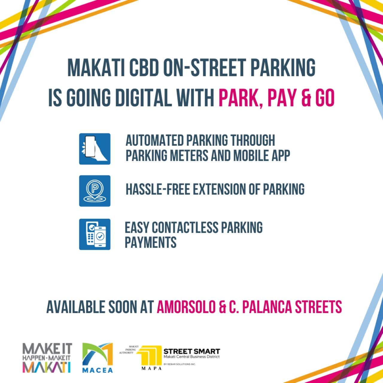 Makati Street Parking Amorsolo C. Palanca Park, Pay, & Go Inline 03 Min