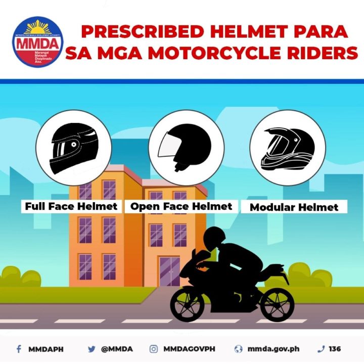 MMDA, HPG Reminds Riders To Wear Only "standard Protective Motorcycle