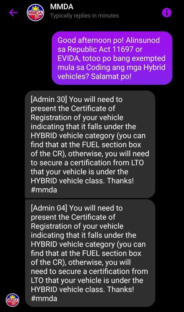 Hybrid Vehicle Exemption Mmda Coding Inline 02 Min