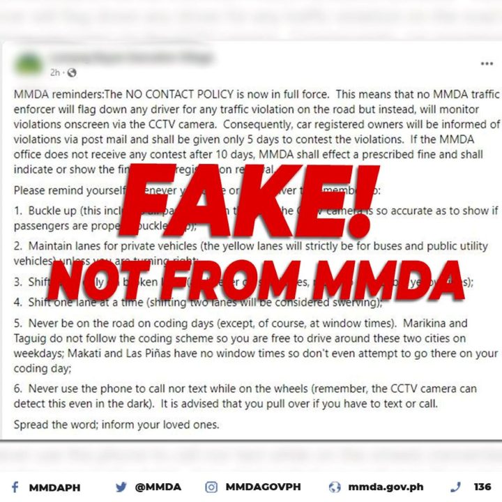 Mmda No Contact Apprehension Policy Fake News Feb 8 2023 Inline