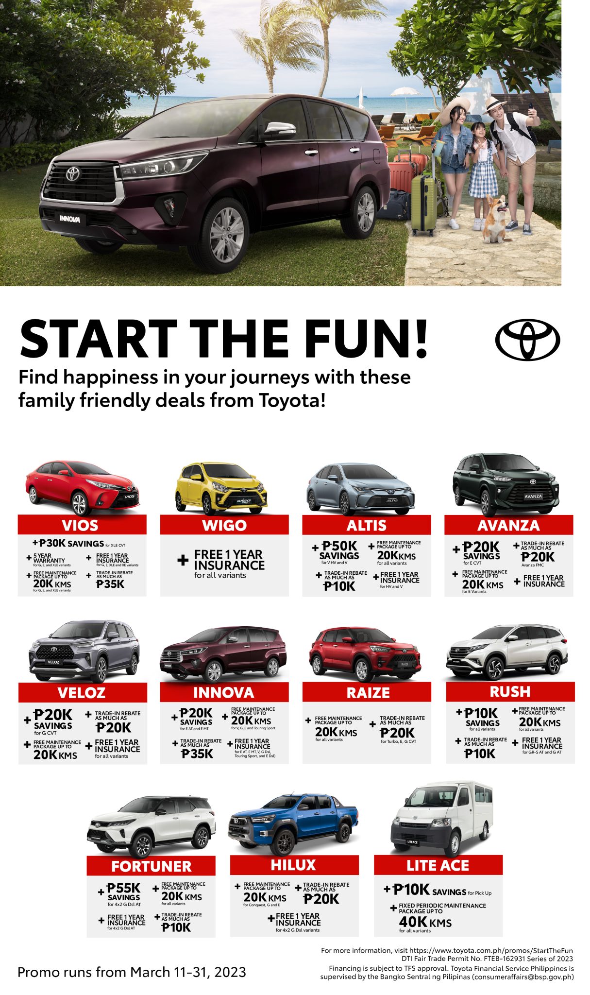 Toyota PH Has Some Family Friendly Deals This March 2023! • YugaAuto ...