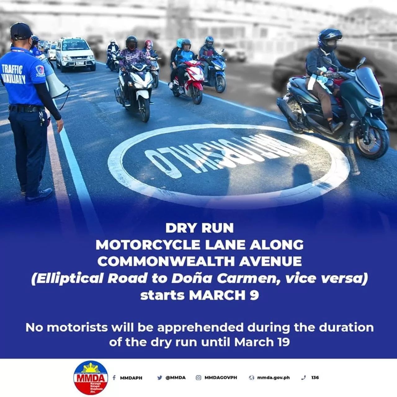 Mmda Commonwealth Motorcycle Lane Dry Run Inline 01 Min