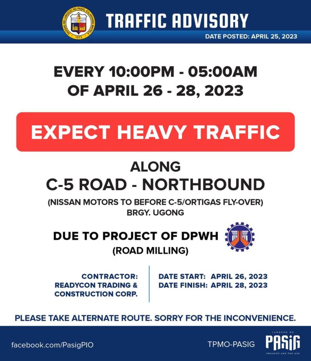 Dpwh Pasig C 5 Northbound Road Repair Inline 01 Min