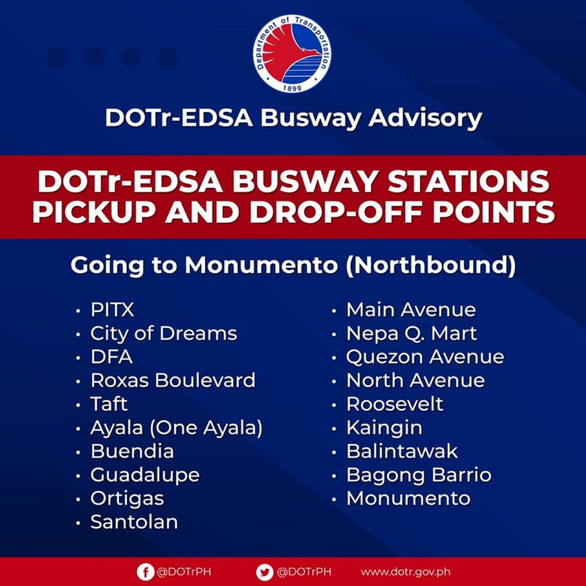 Complete List Of All Provincial Bus And EDSA Carousel Pickup, Drop-off ...