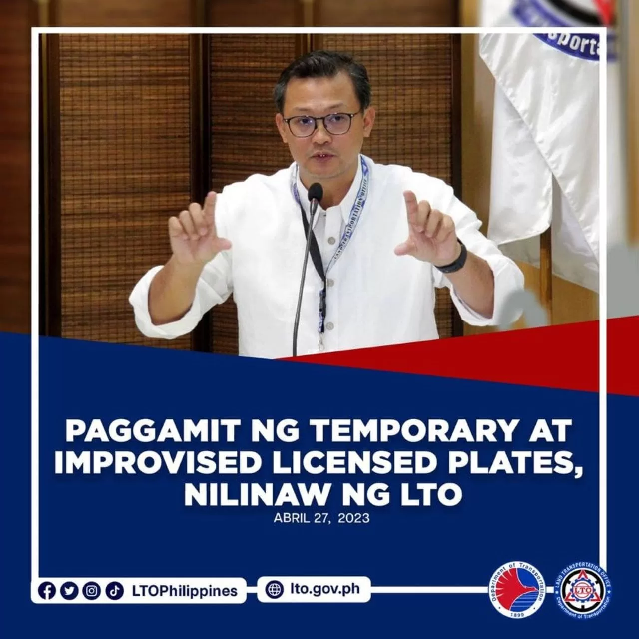 Lto Clarifies Temporary Improvised Plate Rules Inline 01 Min