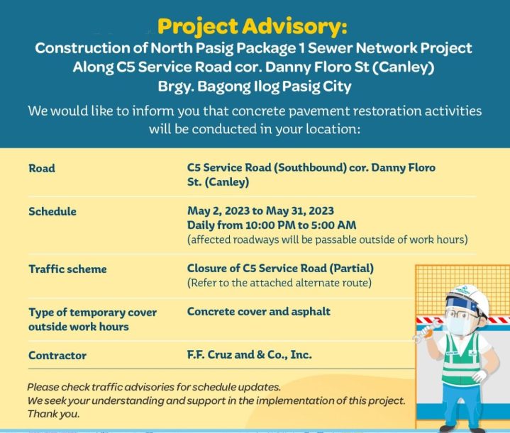 Mmda Manila Water C5 Pasig Canley Road Closure Inline 01 Min