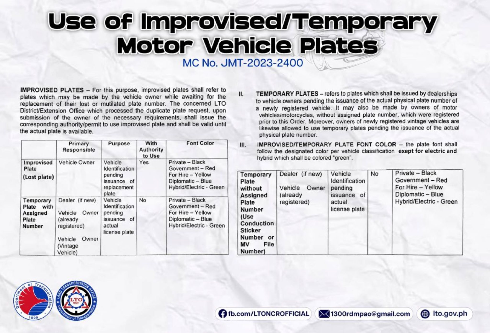 lto-releases-clear-guide-for-improvised-or-temporary-license-plates-for