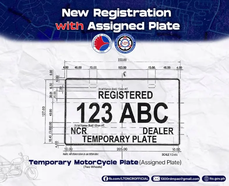 Lto releases clear guide for improvised or temporary license plates for motorcycles yugaauto 