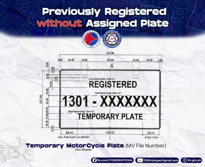 LTO Releases Clear Guide For Improvised Or Temporary License Plates For ...