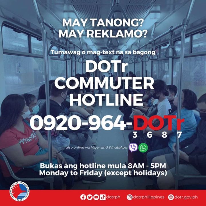 Department Of Transportation Dotr Commuter Hotline Inline 01 Min