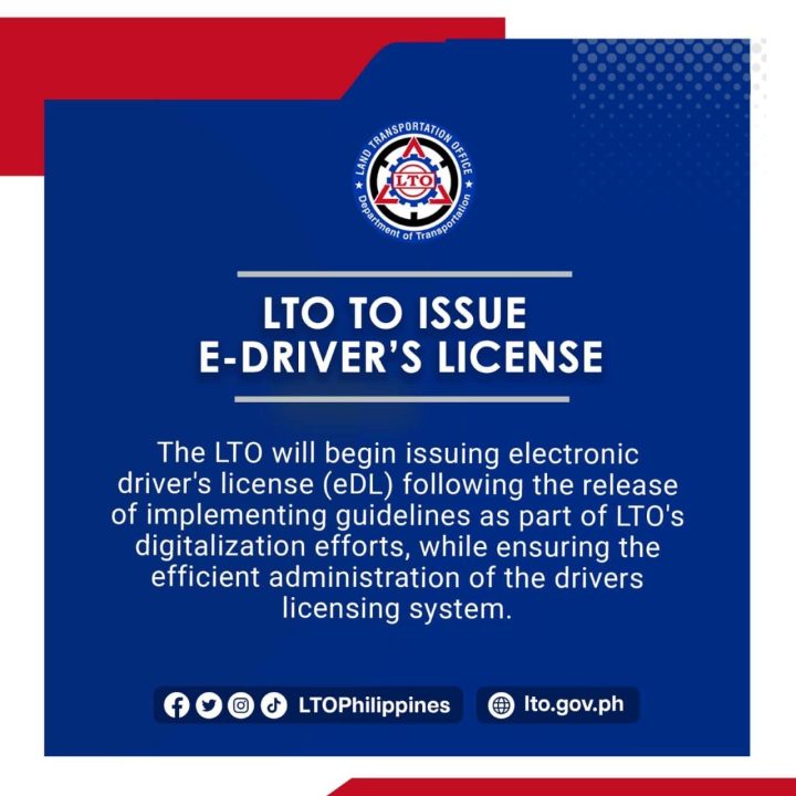 Valid, Secure: Use Of New LTO Electronic Driver's License (EDL) Will ...