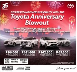 Toyota Motor Philippines Celebrates 35th Anniversary with Blowout Deals