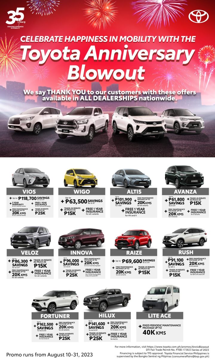 Toyota August Promo Flyer