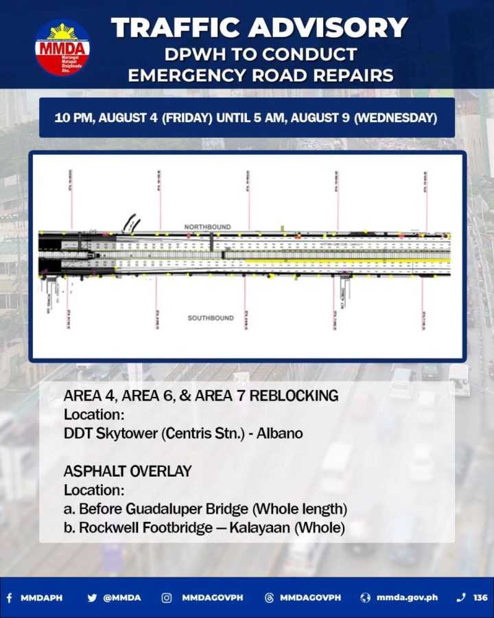Edsa Traffic Advisory Dpwh Repair August 4 9 2023 Inline 02 Min