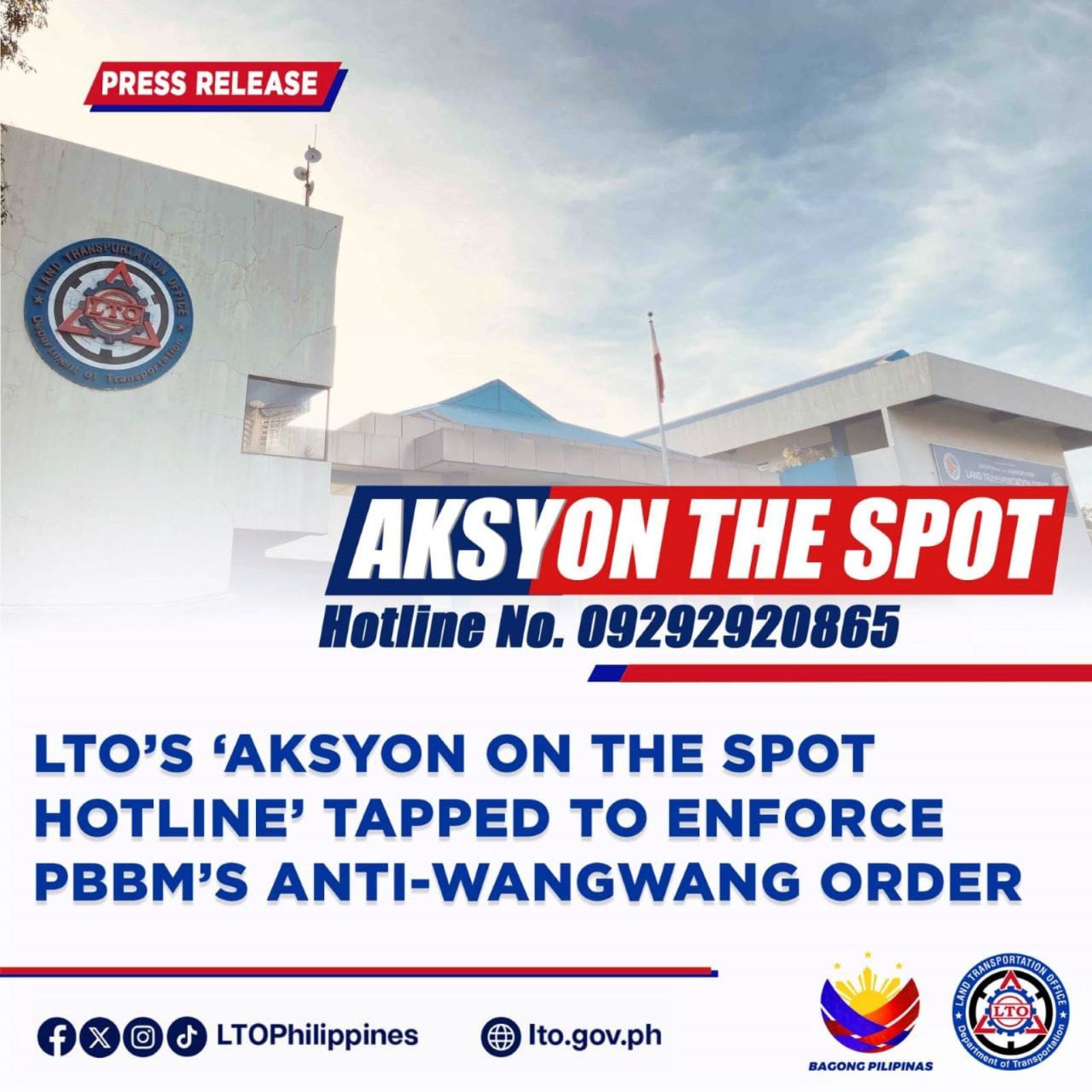 LTO Aksyon On The Spot Hotline Wants To Be Enemy Number 1 Of Illegal ...