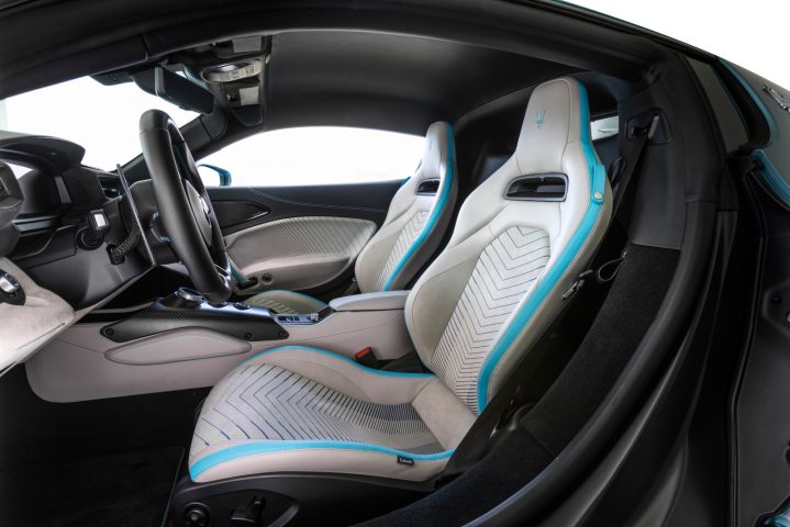 Small 24442 06 Maserati Mc20 Iris Sedile Seats Ice Leather External Straps In Ai Aqua Rainbow Leather