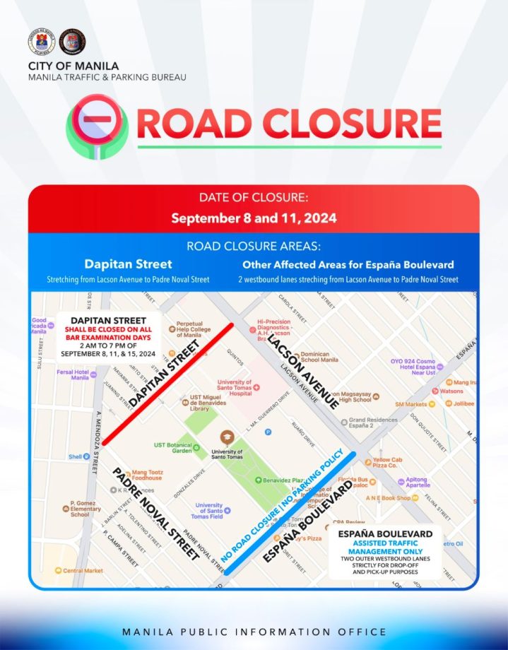 Bar Examination 2024 Bar Exam 2024 Road Closure Traffic Advisory Inline 01 Min