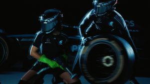 Mercedes-AMG Mechanics In Action Sporting The Teamwear