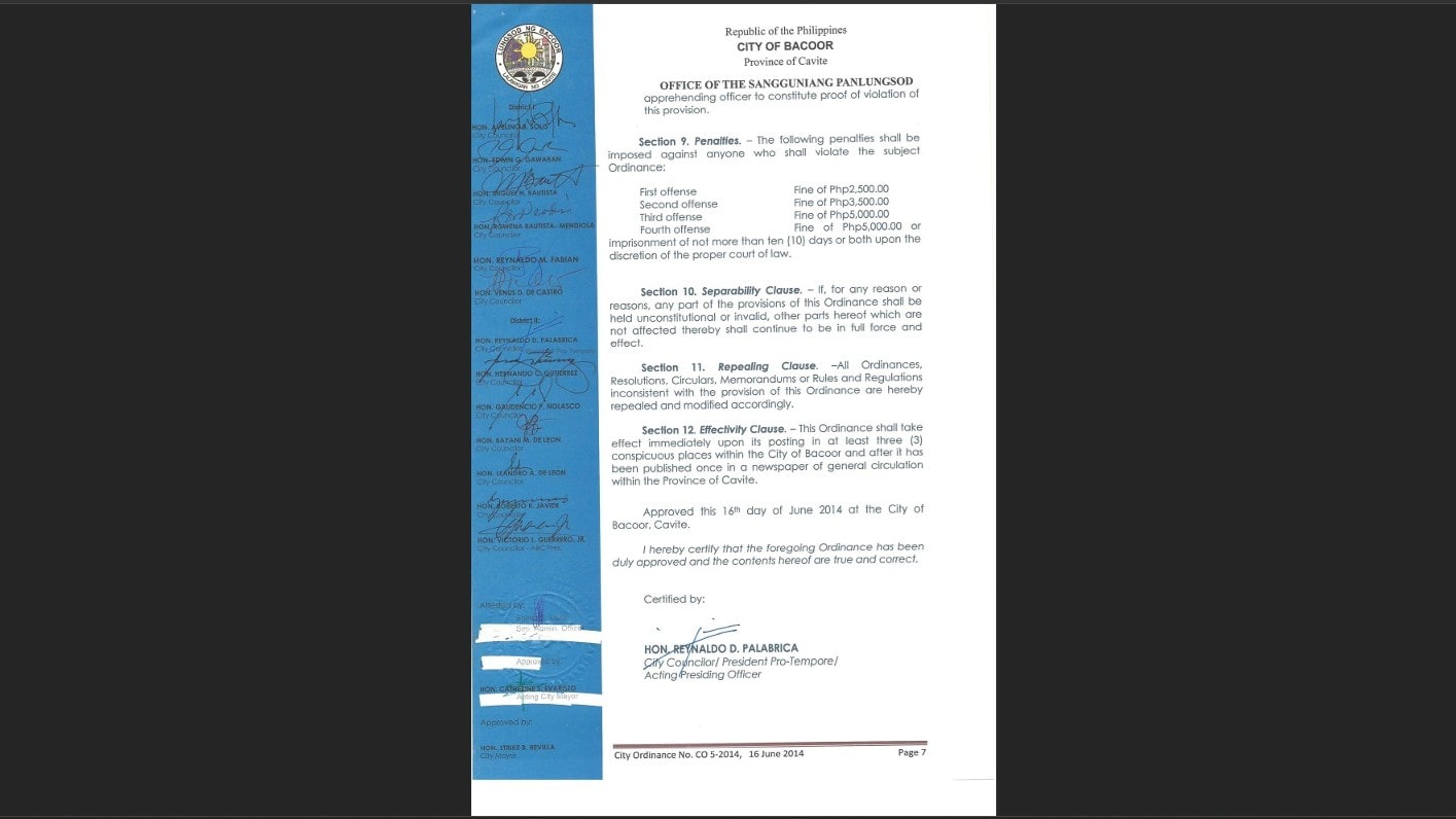 Bacoor Anti-Motor Vehicle Noise Pollution Ordinance of 2014 CO 5-2014 inline 04-min