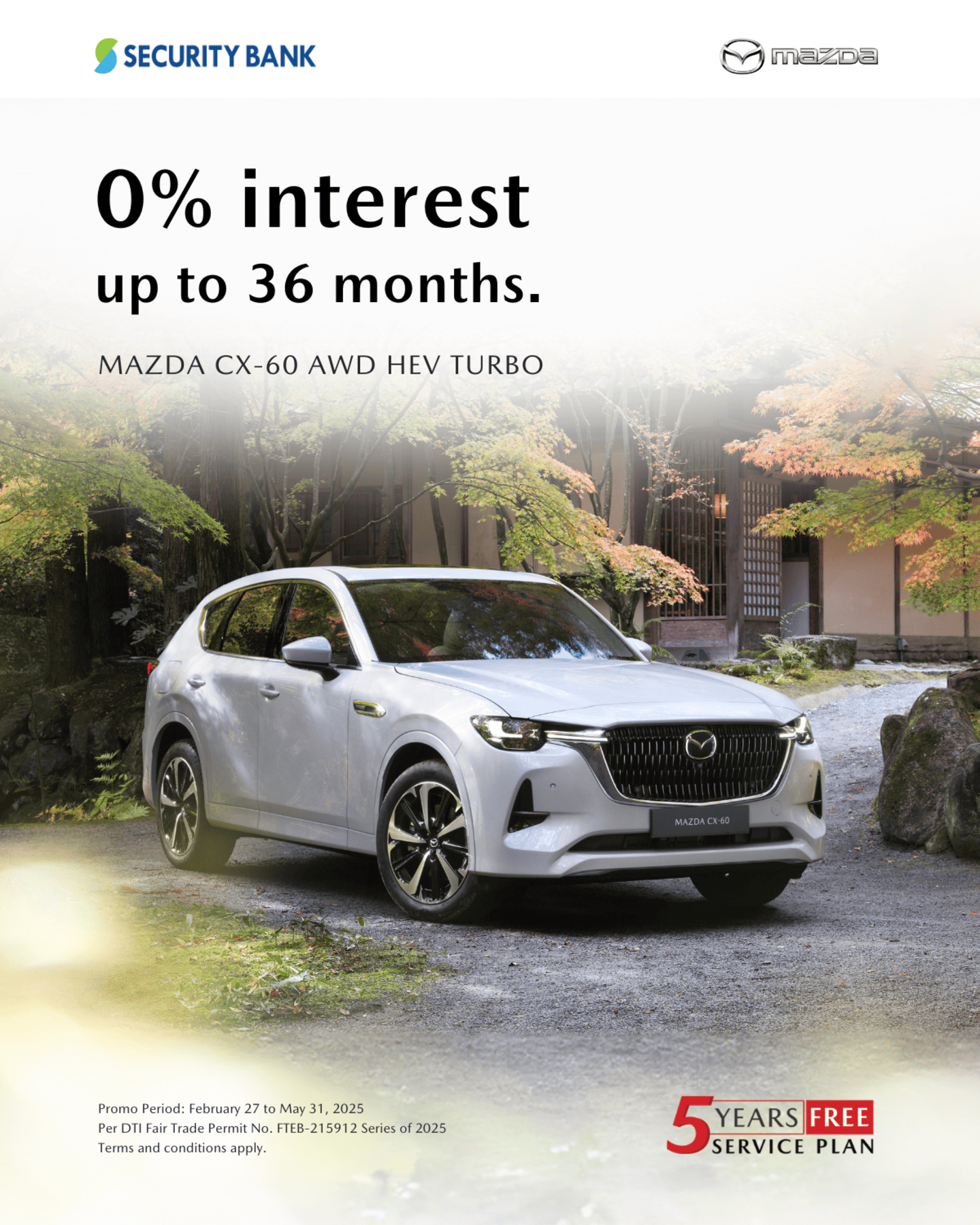 Mazda CX-60 Security Bank zero percent interest