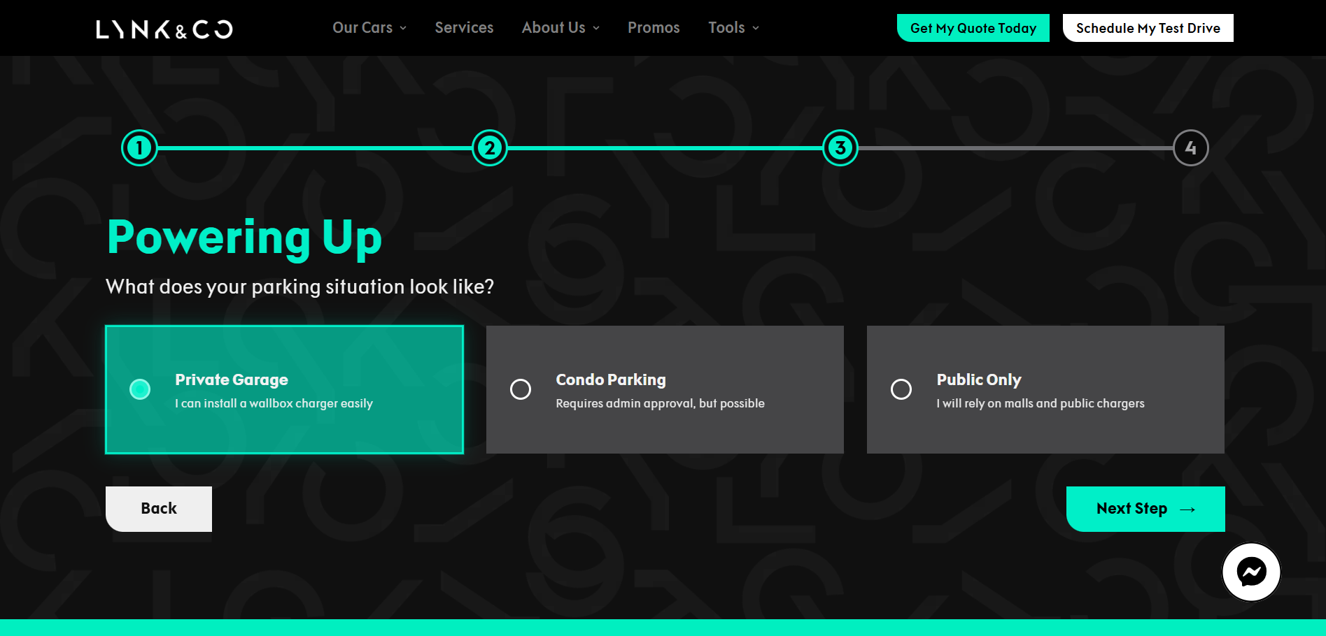 Lynk & Co EV Lifestyle Configurator "Find Your EV Match"