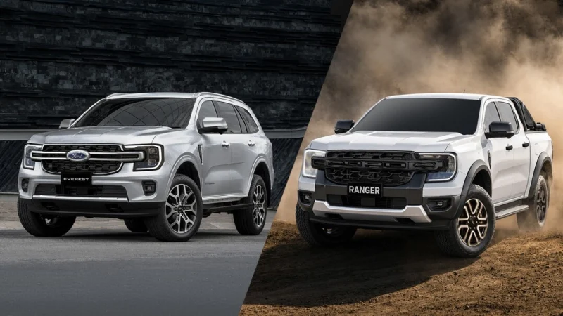Ford Everest titanium 4x4+ and ford ranger sport 4x4+