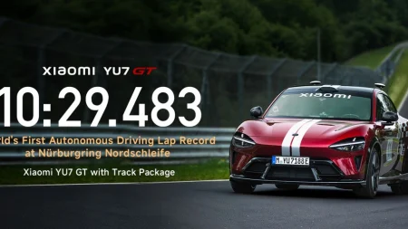 Xiaomi YU7 GT with Track Package Nurburgring autonomous lap