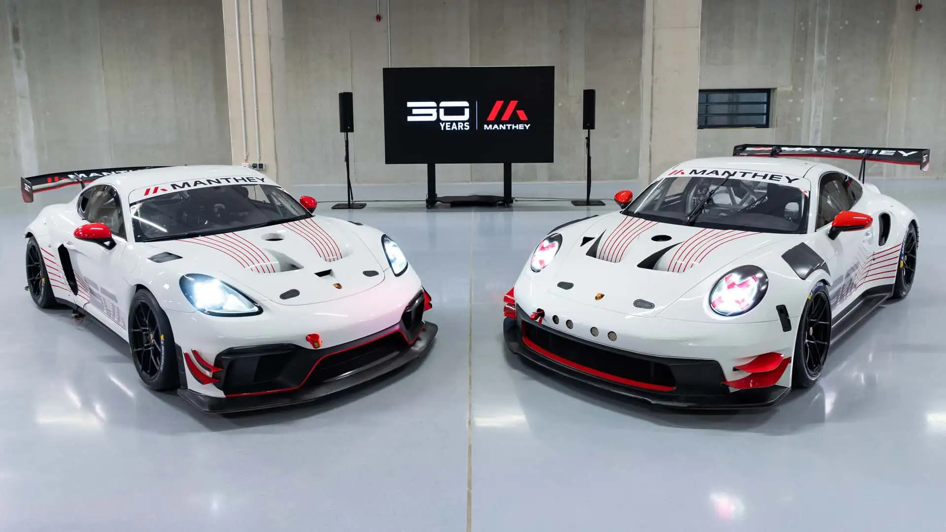 Manthey Racing 911 GT3 Cup MR 30 and 718 Cayman GT4 RS Clubsport MR 30